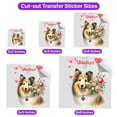 thumbnail image 5 of Happy Valentine's Day Shetland Sheepdog holding flowers Cutout Transfer Sticker Sheltie Dog Lover Gifts Transparent Decal Art Decor - 03005, 5 of 5