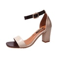 thumbnail image 2 of CEHVOM Large Size 2021 Cross Back High Heels Open Toe Thick Heel Sandals, 2 of 6