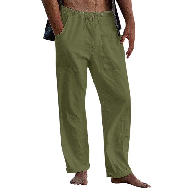 Pantalones holgados con cordón para hombre, pantalones informales largos - Poliéster (S-XXXXXL)