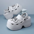 thumbnail image 3 of Fldy Sabots à Plateforme pour Femmes Sabot à Plateforme Haute Sabot Classique de Jardin Extérieur Plage Sabots Chaussures Blanc 37/38, 3 of 7