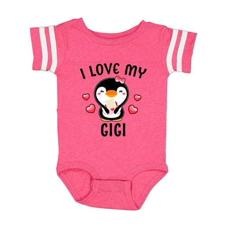 

Inktastic I Love My Gigi with Cute Penguin and Hearts Gift Baby Girl Bodysuit