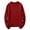 Wine, variant on HAiming Mens Crewneck Pullover Sweater Solid Color Long Sleeve Crewneck Knit Tops 2025 Plus Size Casual Basic Sweaters