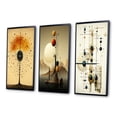 thumbnail image 3 of Designart "Retro Illustration Infinite Possibilities" Modern Geometric Framed Wall Art Set Of 3 - Yellow Abstract Frame Gallery Set For Office Decor, 3 of 6