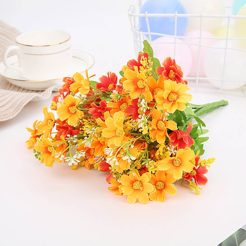 7-Forks Artificial Silk Garden Wedding Bouquet Home Daisy Flower Flowers Decor