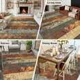 thumbnail image 6 of 5x8 Area Rugs for Living Room, Brown Gray Non Slip Area Rugs for Kitchen Bedroom Entryway, Farmhouse Abstract Gradient Wooden Grain Washable Carpet Runner Rug Floor Mats for Bedroom Home Decor, 6 of 9