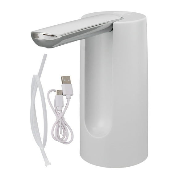 Dispensador de agua en botella 800 mAh Carga USB Velocidad ajustable Detección automática Bomba de agua en botella para balde universal Agua embotellada Blanca