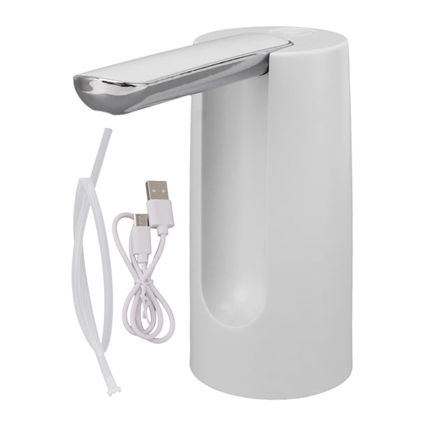 Dispensador de agua en botella 800 mAh Carga USB Velocidad ajustable Detección automática Bomba de agua en botella para balde universal Agua embotellada Blanca
