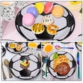 thumbnail image 5 of KAKOWELY 8 platos de papel desechables con temática de fútbol, bandejas para la cena, decoraciones para fiestas, 5 of 5