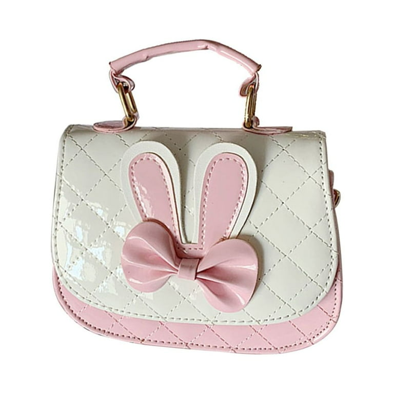 Kids Purse Pink Mini Bag Rabbit Shoulder Handbags Animals