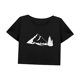 thumbnail image 3 of Camiseta corta con cuello redondo para mujer, para desplazamientos, senderismo en la calle, mujer L, 3 of 7