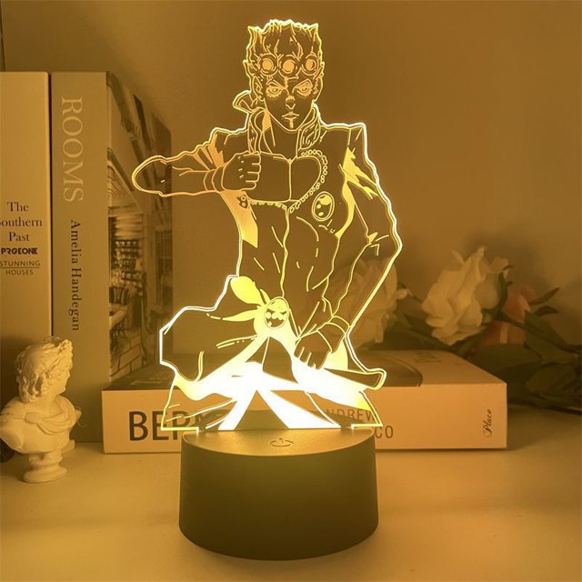 Luz nocturna LED 3D JoJos Bizarres Adventures Giornos Giovannas
