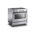 thumbnail image 2 of Roromall 36" Electric Range with 5 Heating Elements Convection Oven 4.3 Cu. Ft. Capacity, 7 Functions Professional Electric Range Oven with Smooth Glass Top, Stainless Steel, 2 of 5