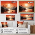 thumbnail image 4 of Designart "Solitude In The Desert With A Simple Sunset II" Minimalism Floater Framed Canvas Wall Art, 4 of 5
