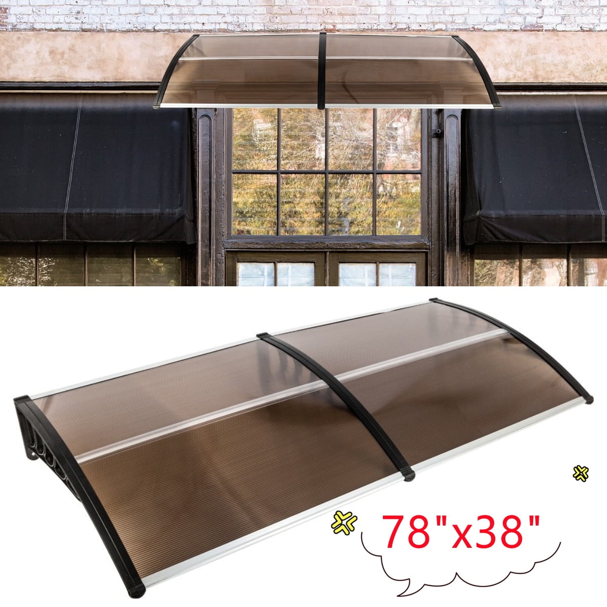 Goorabbit Window Awning Door Canopy Modern Polycarbonate Door Awning