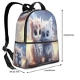 thumbnail image 4 of Lsque Cute Animal Couple Pattern Backpack – School Travel Canvas Daypack with Ergonomic Padded Straps, Multiple Compartments & Leather Handle, 4 of 5