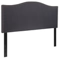 thumbnail image 2 of Flash Furniture Lexington Upholstered Full Size Headboard with Accent Nail Trim in Dark Gray Fabric, 2 of 6
