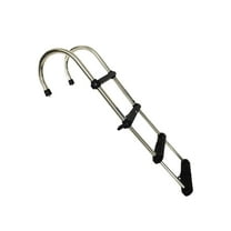 Marine City 4-Step Telescoping Ladder, Stainless Steel, Removable Folding Design for Easy Storage, for Marine Pontoons, Houseboats, Ships, and Yachts Pack of 1