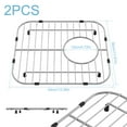 thumbnail image 2 of 2 Pcs Grille d'Évier de Cuisine en Acier Inoxydable 304, Protecteurs d'Évier, Grille de Fond d'Évier à Double Bol, Grande Grille de Protection d'Évier 13x12 Pouces, 2 of 9