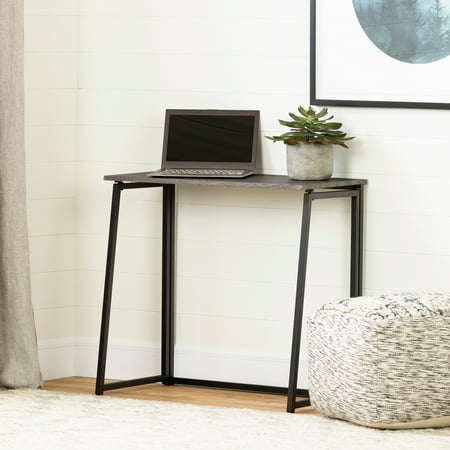 South Shore Evane Industrial Folding Computer Desk, Multiple Finishes