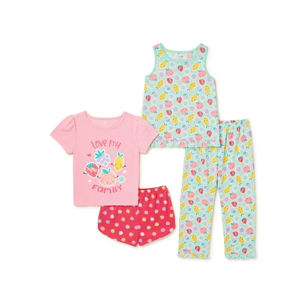 Cozy Jams Baby & Toddler Girls Pajama Tops, Tank, Shorts and Pants, 4