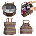 thumbnail image 2 of Boho Bohemia Geometric Line Art Drawstring Lunch Bag Women - Drawstring Lunch Bag Insulated for Work Office - Stain-Resistant Large Lunchbags for Women with Multi-Pockets, 2 of 6
