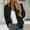*Black, variant on Women's Casual Bomber Jacket, Color Block Ribbed Trim Zip-Up Coat, Long Sleeve Lightweight Outerwear Pink,Womens Plus XXL