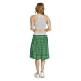 thumbnail image 5 of Women's Emerald Tartan Pattern Vivid Color A-line Printed Skirt Casual Wear, 3XL, Green Black, by Ambesonne, 5 of 6