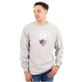 thumbnail image 4 of No Quarter Given Skull American Flag Plus Size Long Sleeve Graphic Tee Shirt Brisco Brands 2X, 4 of 6