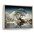 thumbnail image 2 of Designart "Desert Dreams Surrealism Unveiled III" Landscapes Framed Wall Art - Modern Grey Abstract Landscapes Hallway Framed Wall Art Decor, 2 of 6