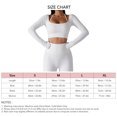 thumbnail image 3 of Top De Yoga De Manga Larga, Cuello Halter, Ropa Deportiva Femenina, Cuello Redondo, Nailon, Agujero Para El Pulgar, Elástico Para Gimnasio, 3 of 7