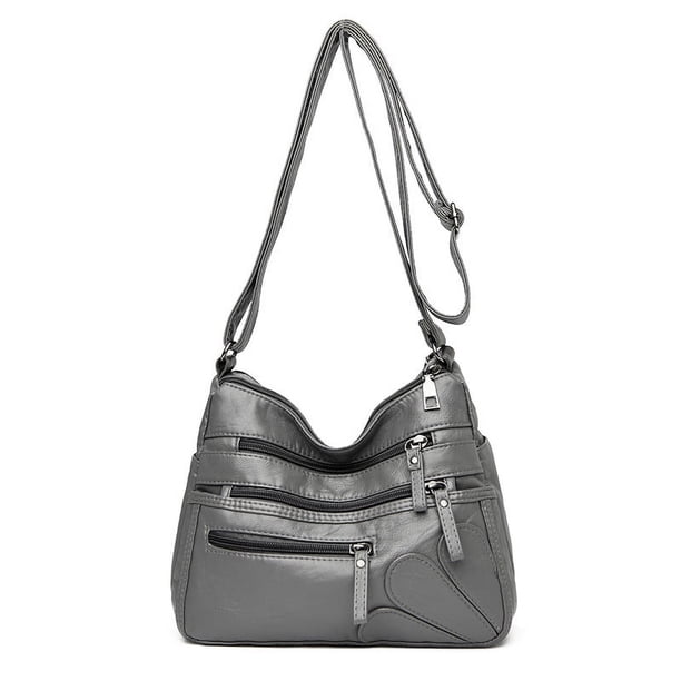 Bolsos para mujeres de mediana edad y mayores, mochilas de cuero suave para mujeres, bolsos de hombro de gran capacidad, bolsos para madres de mediana edad y mayores, diseño moderno y