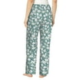 thumbnail image 3 of Uemuo Floral Pattern Women's Wide Leg Palazzo Lounge Pants with Pockets Light Weight Loose Comfy Casual Pajama Pants-XX-Large, 3 of 9