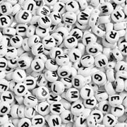 Naler 1200 Pcs Alphabet Letter Beads, 6mm Round A~Z Assorted plastic Spacer Beads for Adult Kids Jewelry Making,DIY Arts Crafts,Unisex