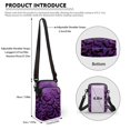 thumbnail image 6 of HELLHERO Bat Pattern Design Underarm Shoulder Bag, Double Layer, Casual Travel Polyester 4.33x1.97x7.09, 6 of 7
