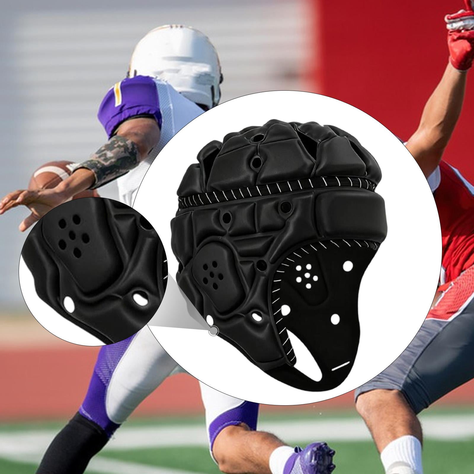 Rugby Helmet Headguard Protective Cap Adjustable Lightweight Foam Padding for Adult Football Soccer