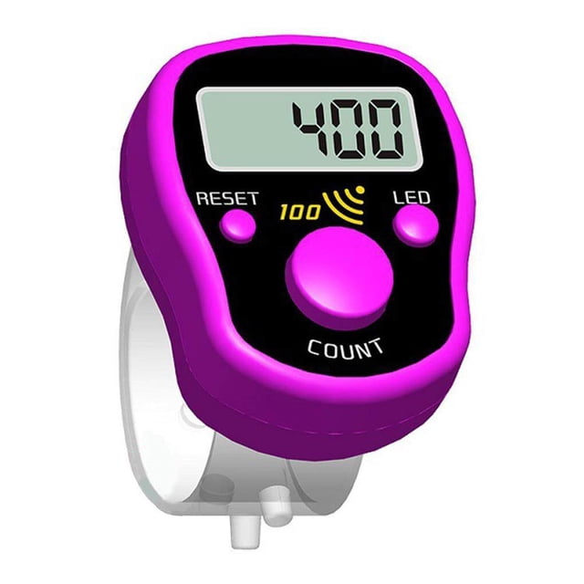 tredstone Random Color Finger Counter Electronic Handheld with Sensitive Buttons Clicker Finger Ring Golf Digit Stitch Marker Save Power Type 1