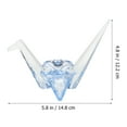 thumbnail image 5 of Sky-blue Acrylic Origami Crane Model Decoration for Table Top Perfect Kids Birthday Gift, 5 of 8