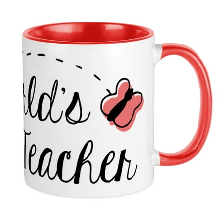

CafePress - World s Best Teacher - Ceramic Coffee Tea Novelty Mug Cup 11 oz