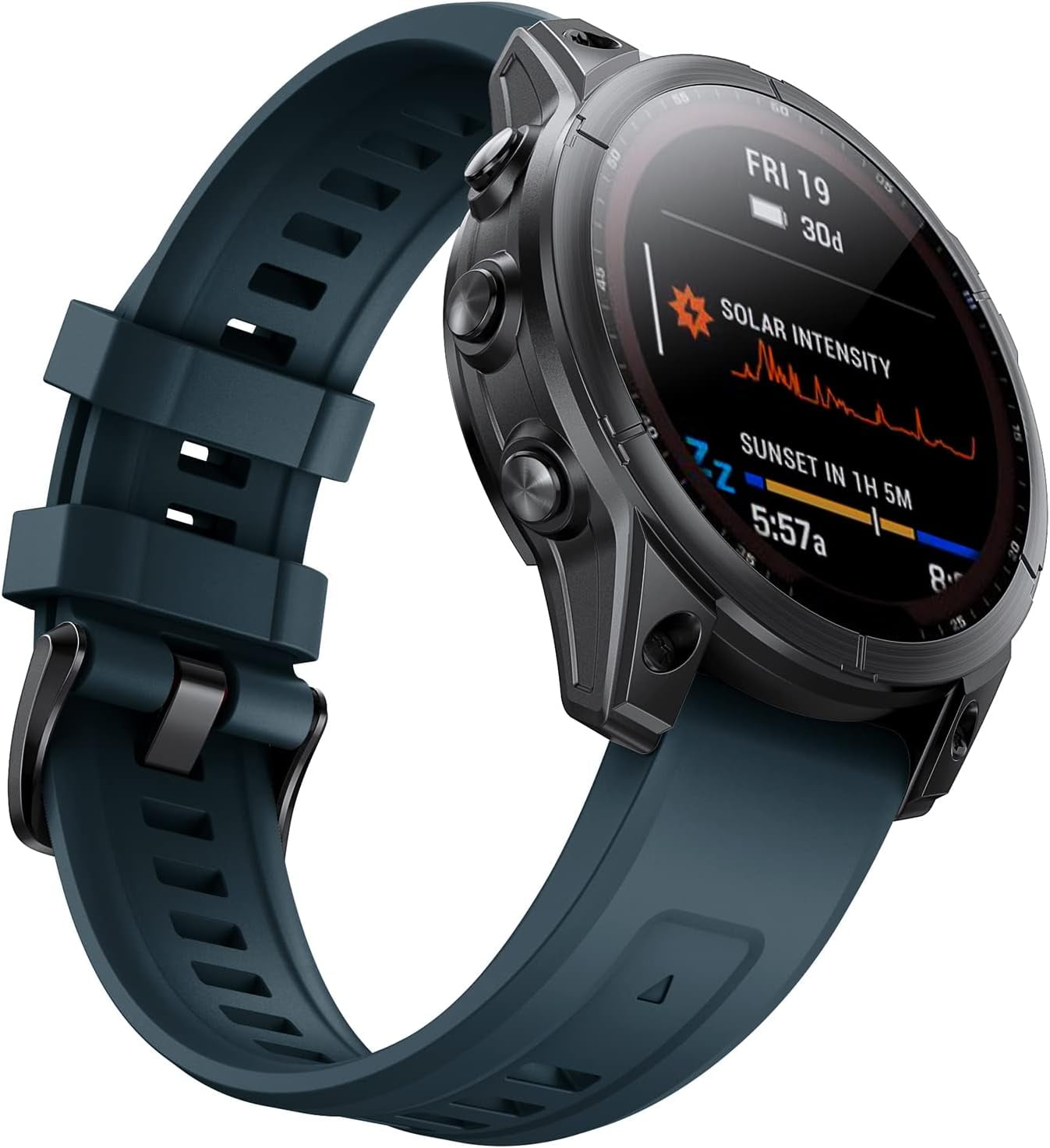 CRKMGS-Compatible with Garmin Fenix 6S/5S/7S Watch Band, 20mm Soft Silicone Watch Band Replacement for Fenix 8 43mm/6S Pro/7S Pro/5S Plus Smartwatch Bands (Slate)