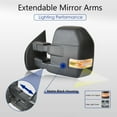 thumbnail image 2 of WLLW Towing Mirrors for Ford F150 Pickup Truck 2015 2016 2017 2018 2019 Power Heated with Turn Signal - 8 Pin Plug (Black Cap), 2 of 7