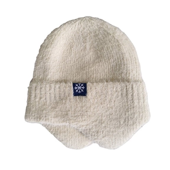 LEKODE Warm Ear Protection Knitted Hat Warm Hats for Women Knit Hat Cap for Women Mens Hat Beanie Hat for Men Summer Beanies Beige One Size