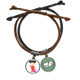 thumbnail image 1 of Pulsera de cuero Rojo purpura Cartoon Unbranded con Cadena Mano 2 pulseras, 1 of 2
