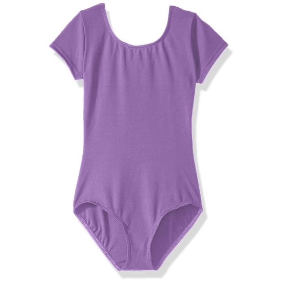 Leotardo de manga corta Capezio - Niñas Violeta vibrante grande