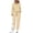 24# Khaki, variant on Women's 2 Piece Sets Fall Casual Outfits Drop Shoulder Full Zip Hooded Jacket Elastic Waist Sweatpants Daily Loungewear Suits Wine XL