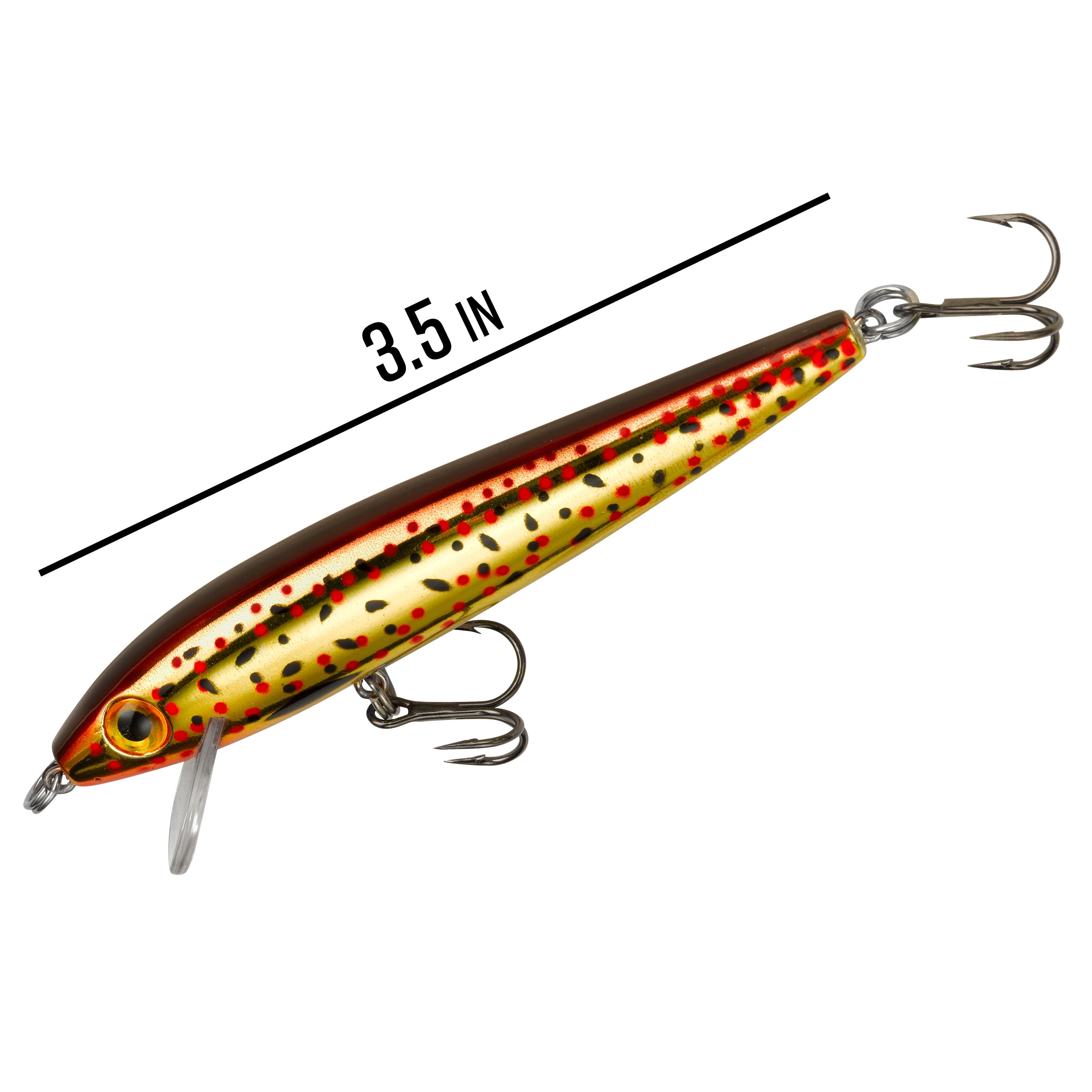 Rebel Track Down Minnow Slick Slow Sinking Slick Brown Trout 3 1/2" 3/8 oz.