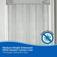 thumbnail image 5 of Kenney Medium Weight Embossed PEVA Shower Curtain Liner, 70" W x 72" H, Smoke, 5 of 6