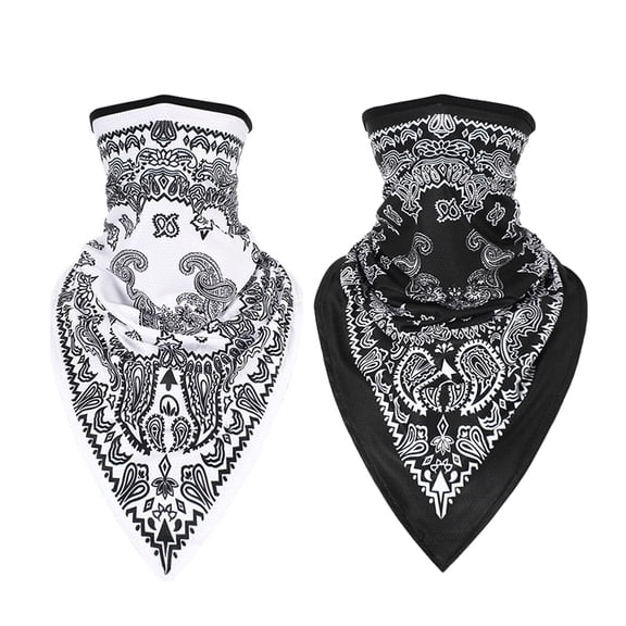 2pcs Bike Cycling Triangle Neck Gaiter Face Mask for Men Women Summer Sun Cooling Scarf UV Protection Face Cover Bandana Balaclava