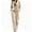 Beige 02, variant on Karymi Tops for Women Trendy Velvet Two Piece Tracksuit, Zip Up Hooded Long Sleeve Jacket, Elastic Waist Wide Leg Pants, Fall Winter Casual Matching Outfit Set