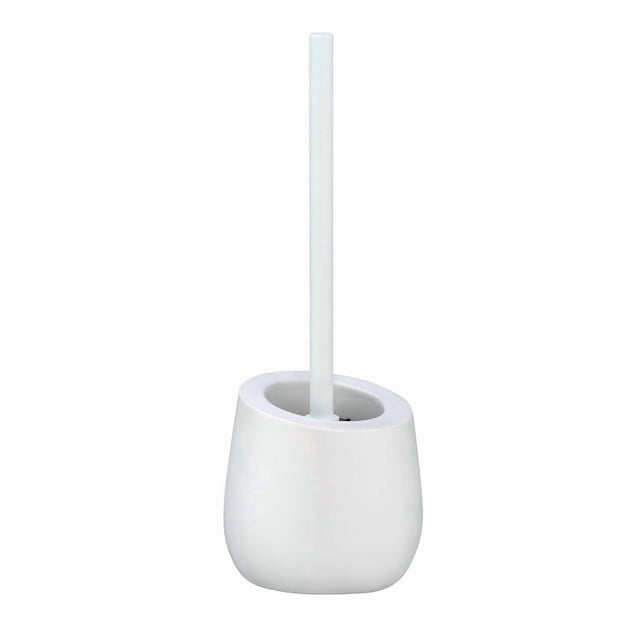White Ceramic Toilet Brush Holder for 38 Bathroom x 13.5 x 13.5 cm