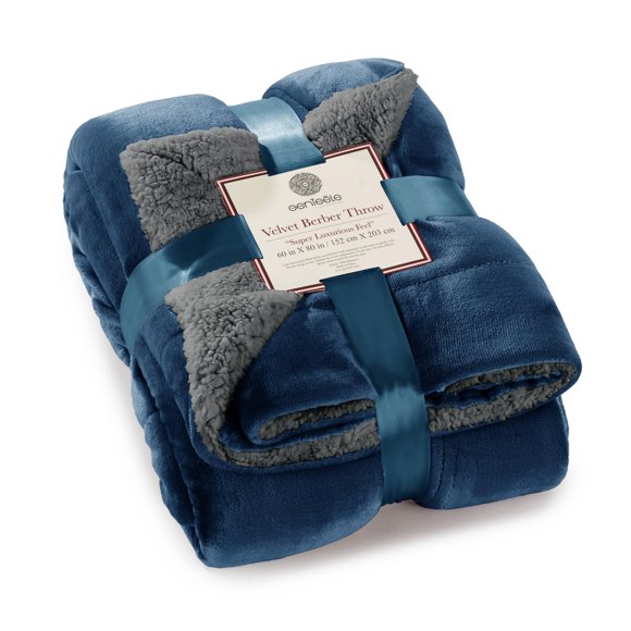 Manta Genteele Sherpa reversible ultrasuave de 150 x 200 cm